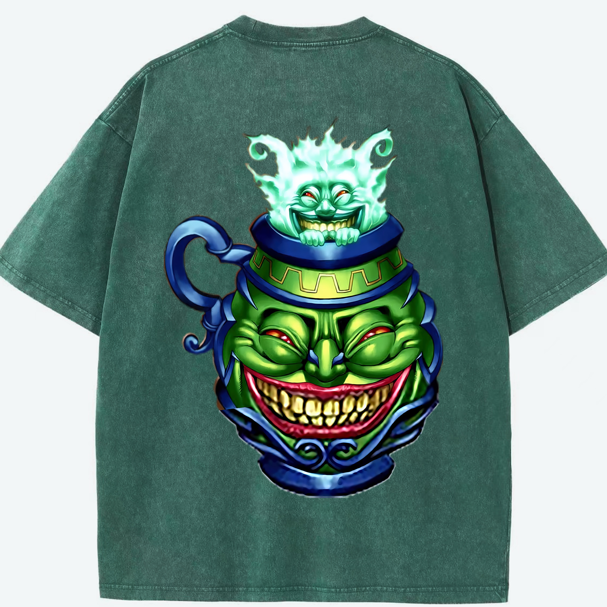 （画像用） 遊☆戯☆王 Yu-Gi-Oh! 綿100% ヴィンテージ風 半袖Tシャツ（背面プリント）